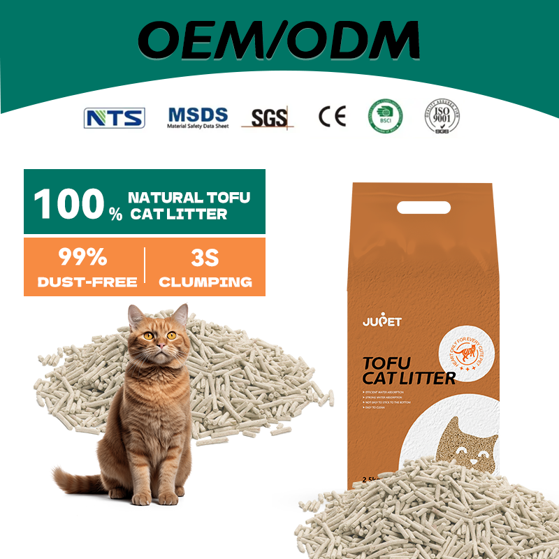 JUPET Catlitter Factory OEM/ODM Plant Tofu Milk Cat Litter Sand for Small Pet